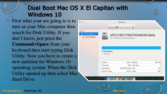 dual boot macos on windows 10