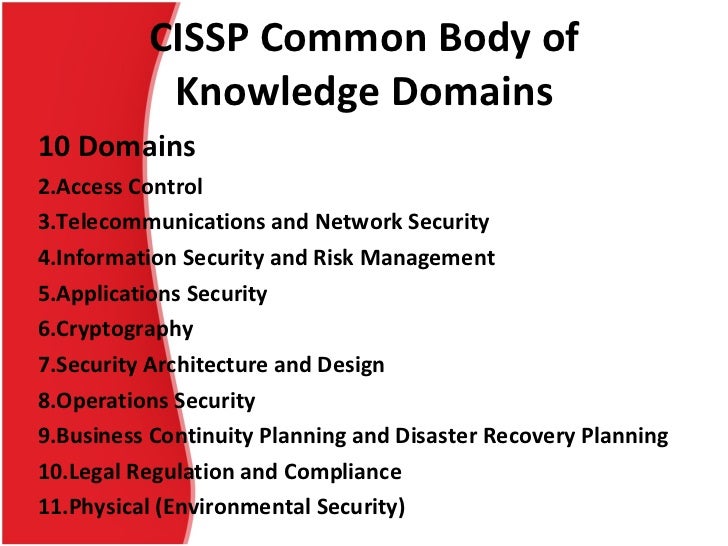 cissp domains