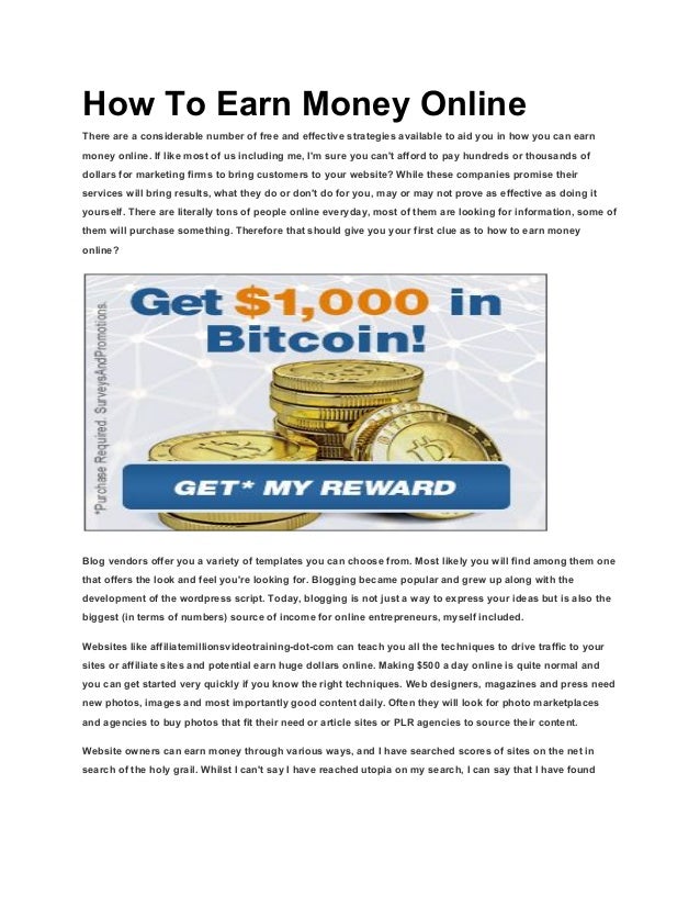 How To Earn Money Online - 