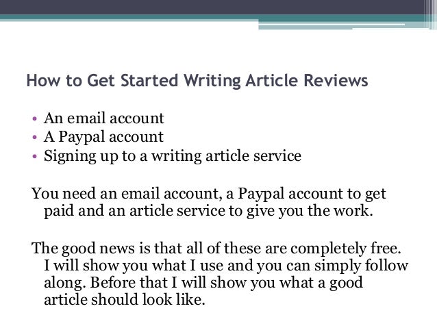 Do good article review