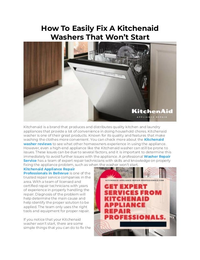 How To Easily Fix A Kitchenaid Washers That Won’t Start.pdf
