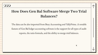 Merging Two Trial Balances effortlessly using Gen Bal Software | PPT