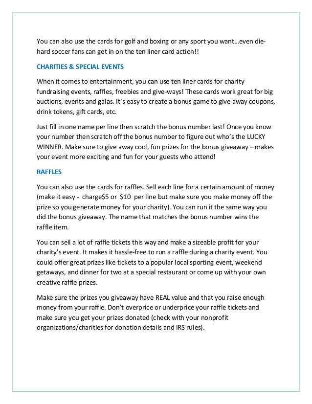 ways to raffle off prizes