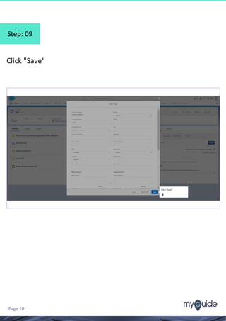 Step: 09
Click "Save"
Page 10
 