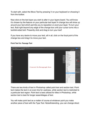 How to Edit Text in Photoshop Complete Guide | PDF | Desktop Publishing ...