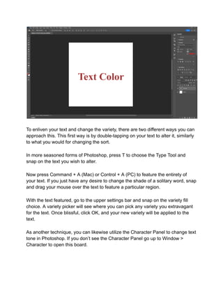 How to Edit Text in Photoshop Complete Guide | PDF | Desktop Publishing ...