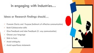 How to effectively communicate research with the industry.pdf