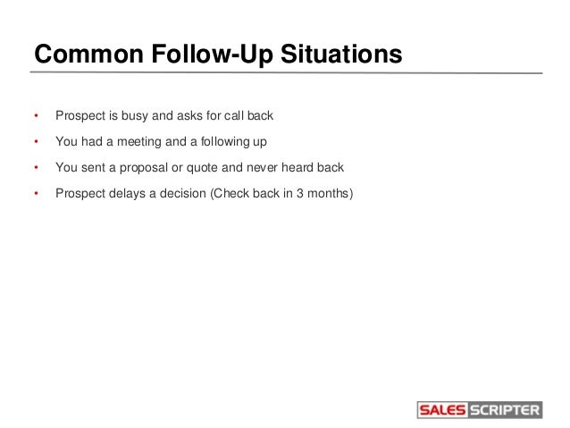 sales call follow up