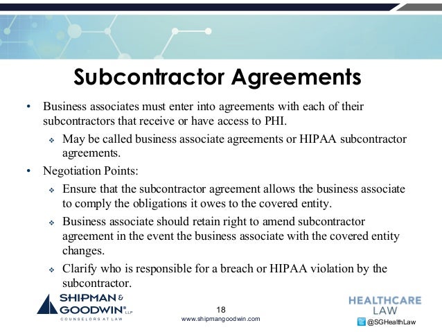 how to effectively negotiate a business associate agreement whats short form subcontract agreement