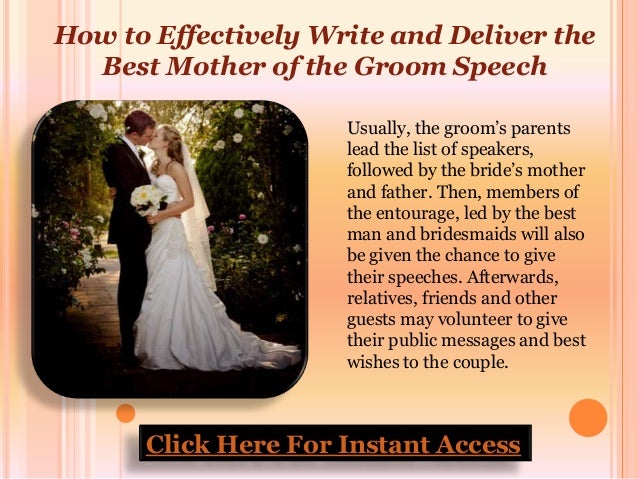 writing a mother of the groom speech