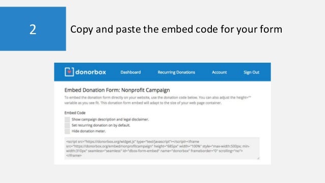 nonprofit donation form
