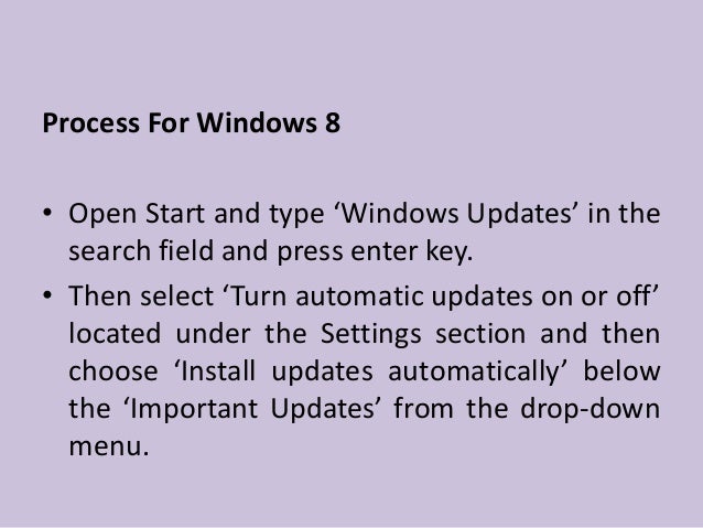 turn off auto update windows 8 turn off auto update windows 8
