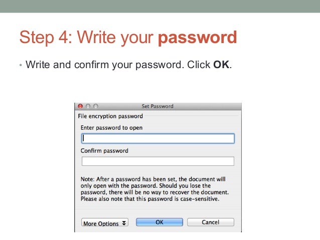 how to encrypt a word document