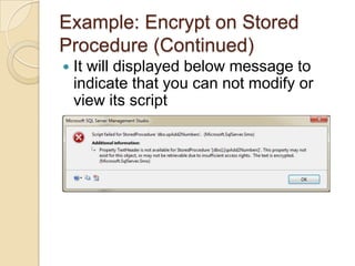 How to encrypt your script on sql server | PPT