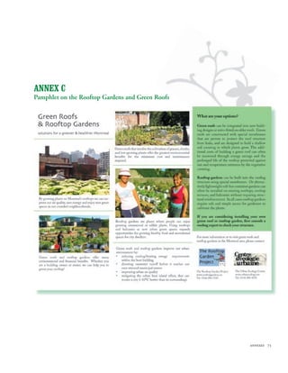 ANNEX C
Pamphlet on the Rooftop Gardens and Green Roofs




                                                  annexes 73
 