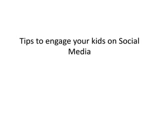 How to Engage the GEN Y using Social Media ?