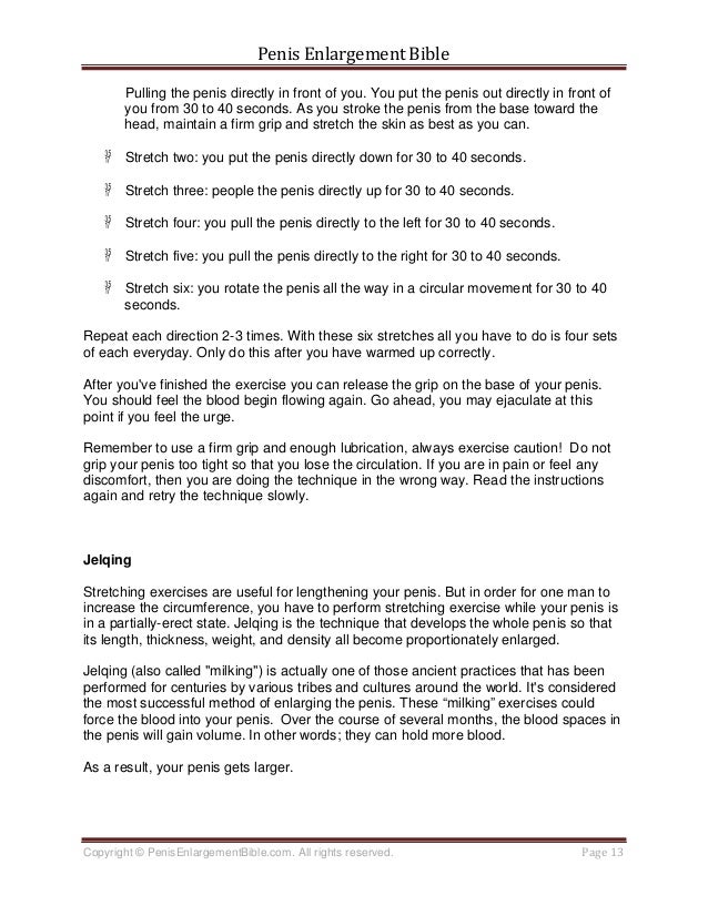 Ways to lengthen penis