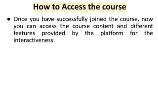 How to enroll and access swayam course | PDF