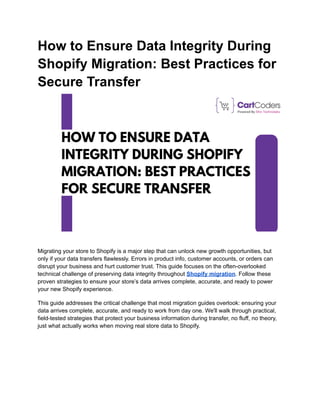 How to Ensure Data Integrity During Shopify Migration_ Best Practices ...