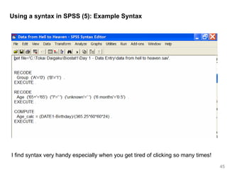 SPSS Taining Hpow to enter data in Spss.ppt