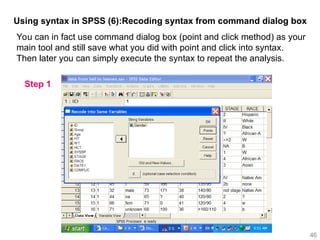 SPSS Taining Hpow to enter data in Spss.ppt
