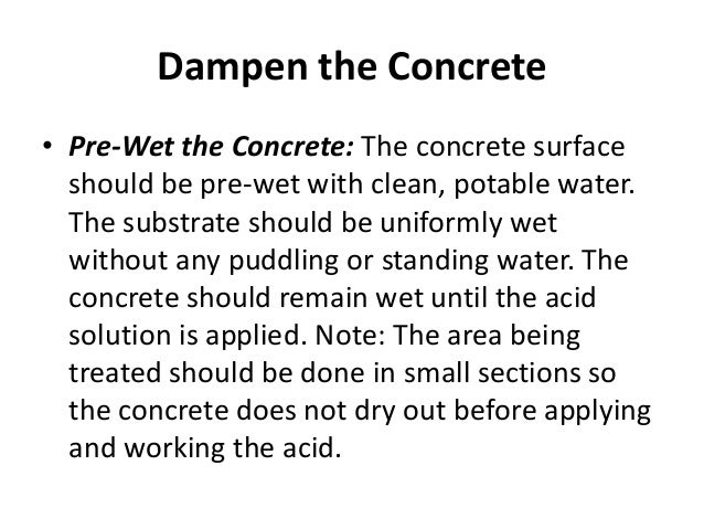 How to etch concrete