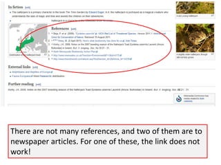 How to evaluate a Wikipedia article Slide 22
