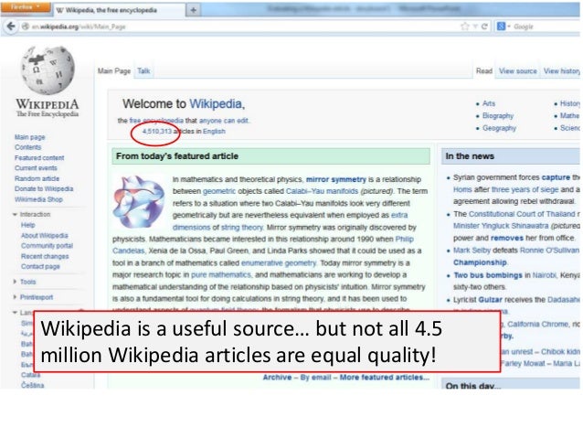 How To Evaluate A Wikipedia Article