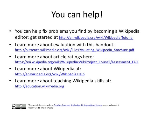 How To Evaluate A Wikipedia Article
