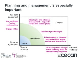 Planning and management is especially
important
 