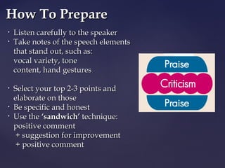 How To Evaluate Toastmasters Speeches Effectively | PPT