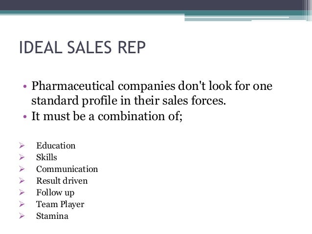 how to be a pharmaceutical rep
