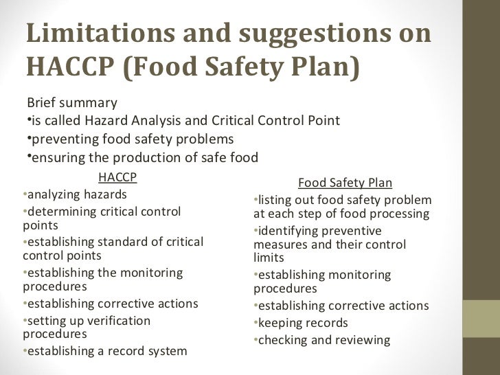 food safety plan