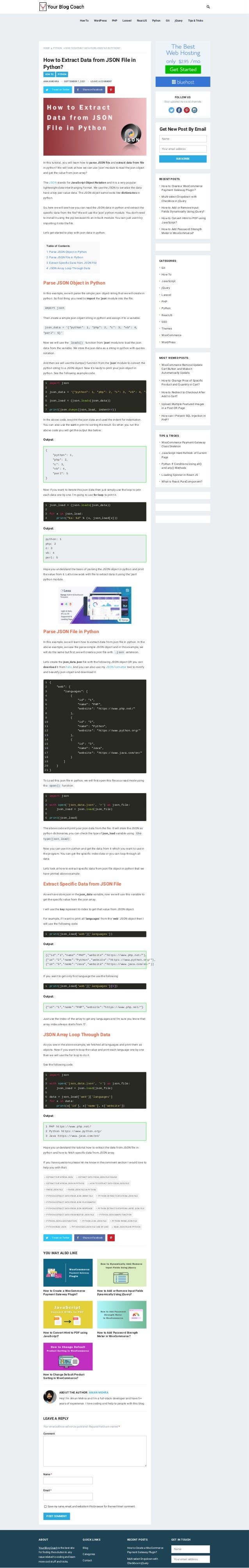 How To Extract Data From Json File In Python