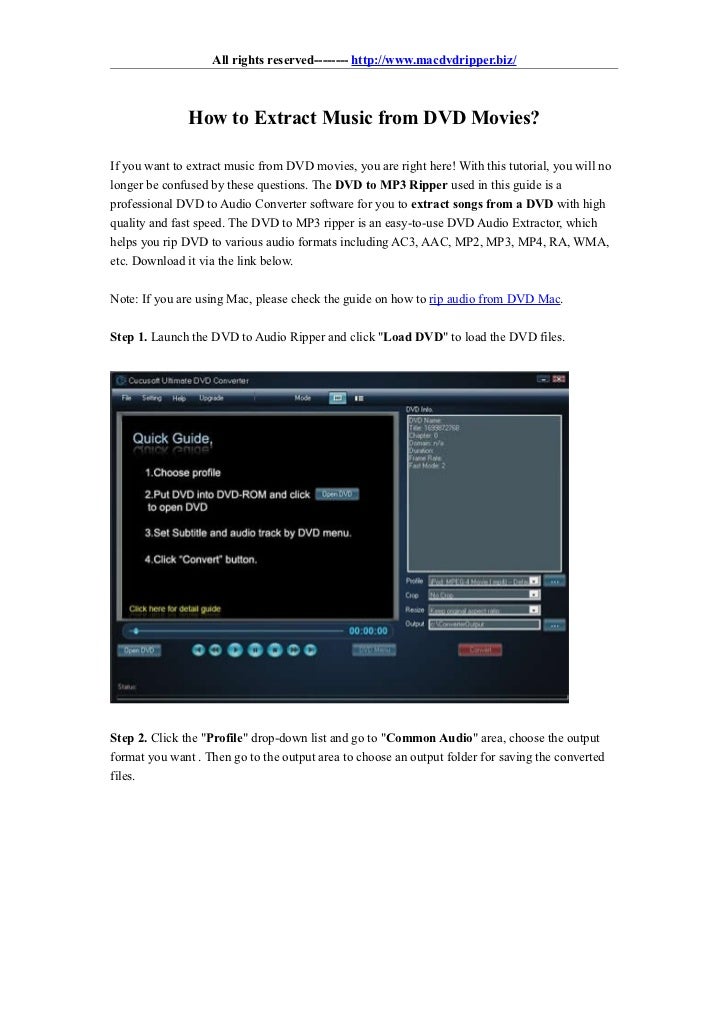 How to extract music from dvd movies