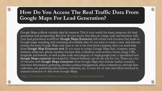 How to extract traffic data from google maps? | PPTX