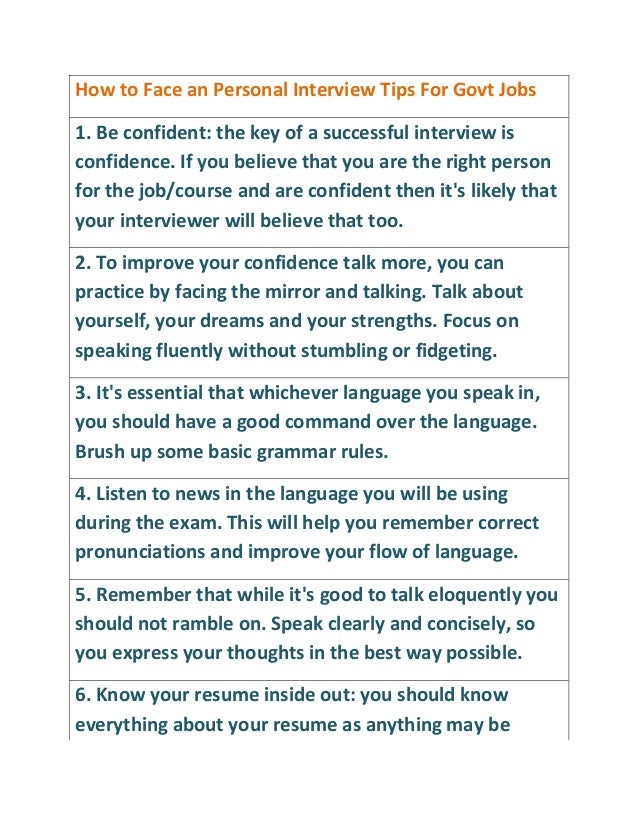 successful interview tips
