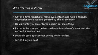 How to face interview as a fresher ? 
