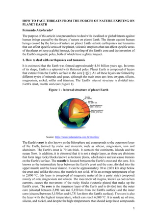 HOW TO FACE THREATS FROM THE FORCES OF NATURE EXISTING ON PLANET EARTH.pdf