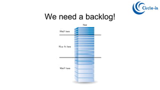 We need a backlog!
 