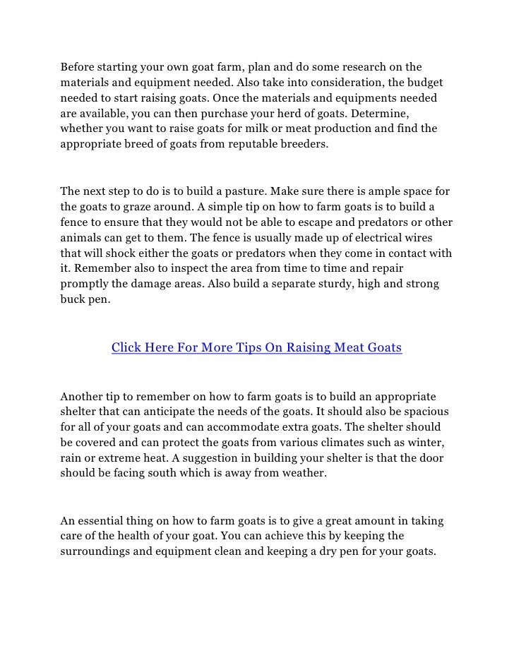 How To Farm Goats Simple Steps To Follow If You Have No Experience In