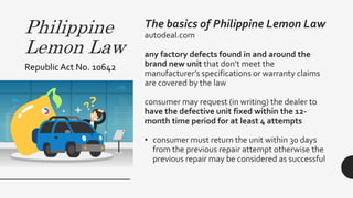 Consumer Rights: Pertinent Philippine Laws | PPTX