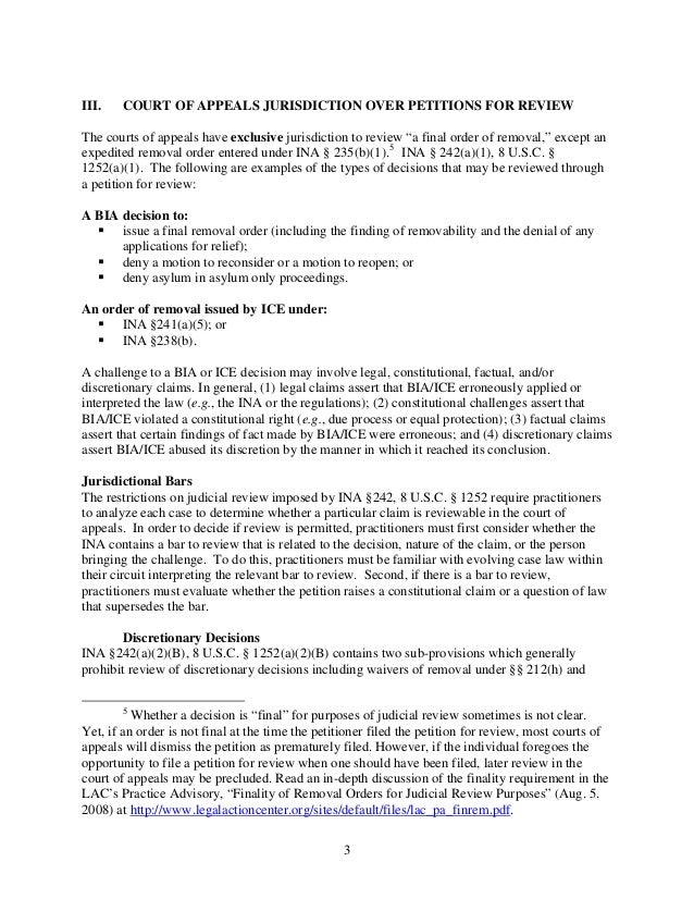How to file an immigration petition for review