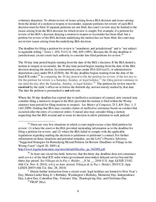 How to file an immigration petition for review