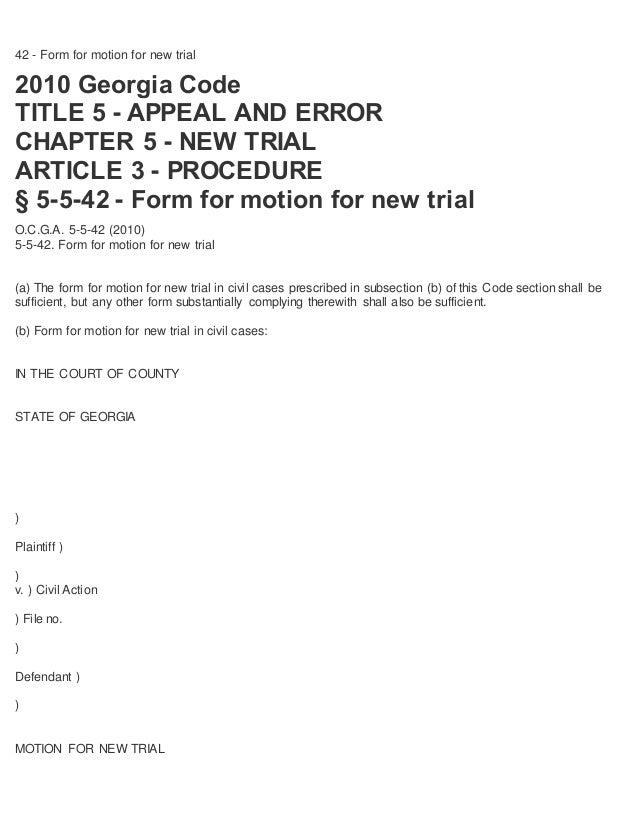 how to file motion for new trial 07142015 georgia form st 5