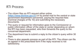 Rti Query How to file RTI (Right to Information) Applications in India | PPTX