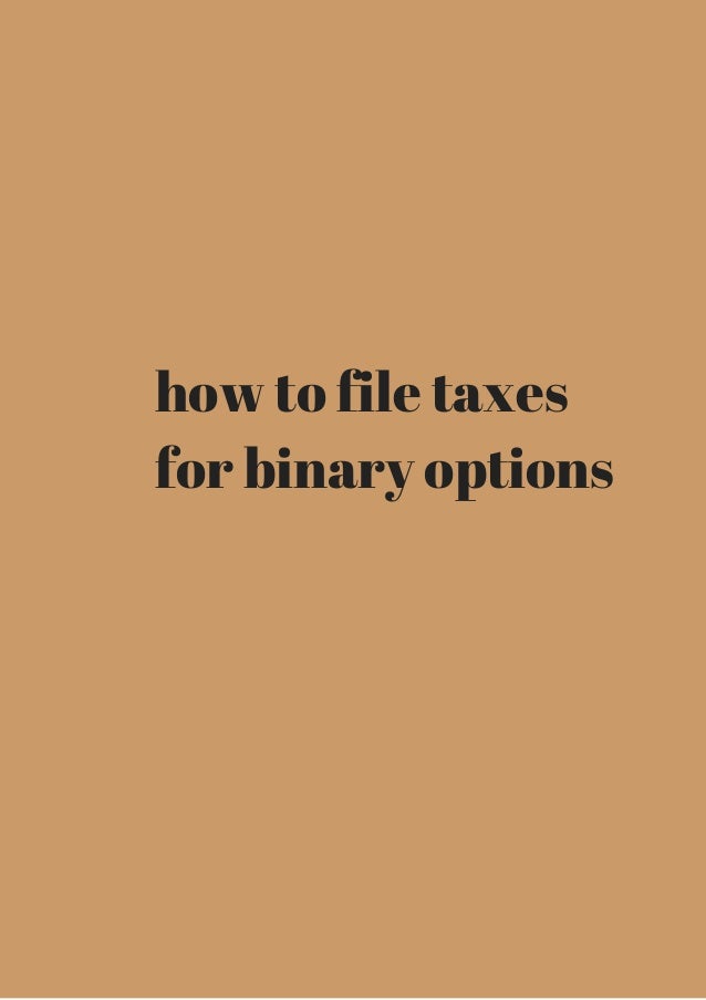 are binary options taxable