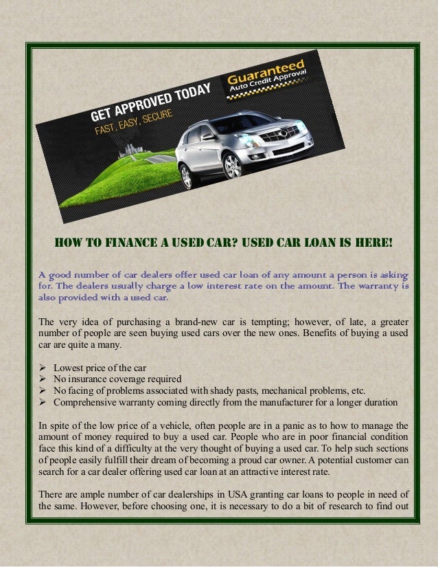 How to Finance a Used Car? Used Car Loan is Here!