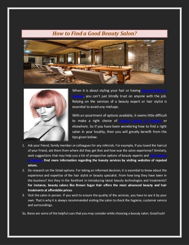 How To Find A Good Beauty Salon