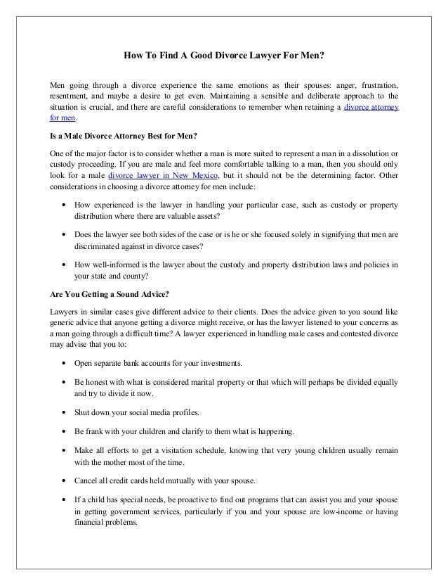 How To Find A Good Divorce Lawyer For Men? How To Find A Good Divorce Lawyer For Men?